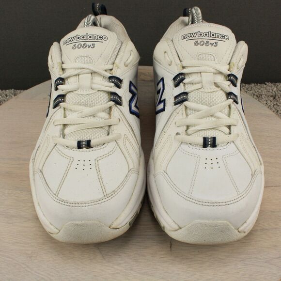 New Balance 608 V3 Training Shoes Womens 9.5 White Blue Walking Sneakers - Picture 4 of 11